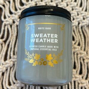 Sweater weather white barn candle